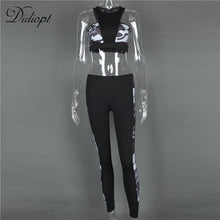 Didiopt Fitness Camouflage Print Tracksuit for Women Sportswear Crop Top and Women Pants 2 piece Yoga Set Activity Suit S1138