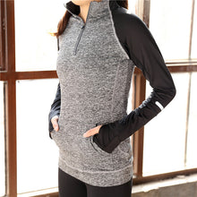 MAIJION 2017 New Zipper Yoga Shirts , Women Elastic Long Sleeve Sport Tops, Fitness Running Shirts Tops Breathable Tracksuit