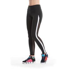 Women Compression Sports Yoga Pants  Fitness Sport Leggings Sexy Mesh Patchwork High Waist Slim Yoga Pants #E0