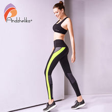 Andzhelika Women Yoga Pants High Quality Slim Running Fitness Leggings Elastic Sexy Compression Tights Breathable Sports Pants