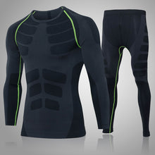 Yuerlian New Dry Fit Compression Tracksuit Fitness Tight Running Set T-shirt Legging Men's Sportswear Demix Black Gym Sport Suit