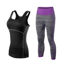 Yuerlian Quick Dry sportswear Gym Leggings Female T-shirt Costume Fitness Tights Sport Suit Green Top Yoga Set Women's Tracksuit