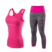 Yuerlian Quick Dry sportswear Gym Leggings Female T-shirt Costume Fitness Tights Sport Suit Green Top Yoga Set Women's Tracksuit