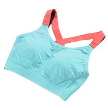 Drop shipping 2017 New Style Women Fitness Bra Sports Stretch Workout Tank Top Seamless Fitness Yoga Padded Sports Bra #EW