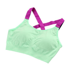 Drop shipping 2017 New Style Women Fitness Bra Sports Stretch Workout Tank Top Seamless Fitness Yoga Padded Sports Bra #EW