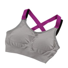 Drop shipping 2017 New Style Women Fitness Bra Sports Stretch Workout Tank Top Seamless Fitness Yoga Padded Sports Bra #EW