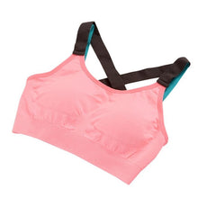 Drop shipping 2017 New Style Women Fitness Bra Sports Stretch Workout Tank Top Seamless Fitness Yoga Padded Sports Bra #EW