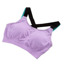 Drop shipping 2017 New Style Women Fitness Bra Sports Stretch Workout Tank Top Seamless Fitness Yoga Padded Sports Bra #EW