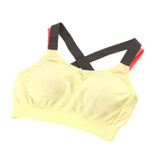 Drop shipping 2017 New Style Women Fitness Bra Sports Stretch Workout Tank Top Seamless Fitness Yoga Padded Sports Bra #EW