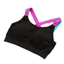 Drop shipping 2017 New Style Women Fitness Bra Sports Stretch Workout Tank Top Seamless Fitness Yoga Padded Sports Bra #EW