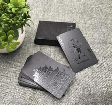54pcs Waterproof Black Plastic Playing Cards Collection Black Diamond Poker Cards Creative Gift Standard Playing Cards