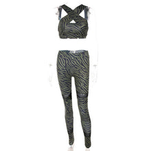 Vertvie Floral Printed Women's Tracksuit Hollow Out Sexy Halter Yoga Bra + Sport Legging Tights Running Gym Fitness Yoga Suit
