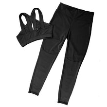Women Tracksuit Yoga Set Fitness Hollow Bra+Elastic Pant Gym Running Set Sportswear Leggings Tight Jumpsuits Sports Clothing
