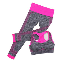 Gym Sports Running Girls Slim Leggings+Tops Women Yoga Sets Bra+Pants 2017 Women Fitness Workout Clothing Sport Suit For Female