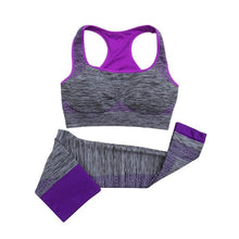 Gym Sports Running Girls Slim Leggings+Tops Women Yoga Sets Bra+Pants 2017 Women Fitness Workout Clothing Sport Suit For Female