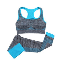 Gym Sports Running Girls Slim Leggings+Tops Women Yoga Sets Bra+Pants 2017 Women Fitness Workout Clothing Sport Suit For Female