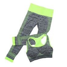 Gym Sports Running Girls Slim Leggings+Tops Women Yoga Sets Bra+Pants 2017 Women Fitness Workout Clothing Sport Suit For Female