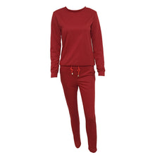 Autumn Winter Sport Suit Women Tracksuits Wine Pullover Top Shirts Running Set Jogging Suits Sweat Pants 2pac Sportswear