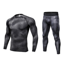 Yuerlian New Dry Fit Compression Tracksuit Fitness Tight Running Set T-shirt Legging Men's Sportswear Demix Black Gym Sport Suit