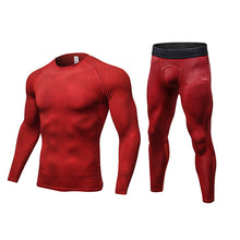 Yuerlian New Dry Fit Compression Tracksuit Fitness Tight Running Set T-shirt Legging Men's Sportswear Demix Black Gym Sport Suit