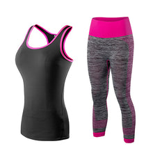 Yuerlian Quick Dry sportswear Gym Leggings Female T-shirt Costume Fitness Tights Sport Suit Green Top Yoga Set Women's Tracksuit