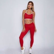 Women's Sports Halter Belt Sexy Vest Suit YOGA Workout Gym Fitness Leggings full Length Pants Jumpsuit Athletic Clothe