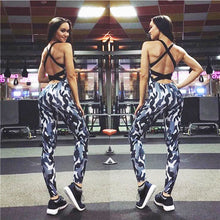 Camouflage Yoga Suits Sport Sexy Sleeveless Gym Clothes Jumpsuits Jogging Dance Tracksuits Quick Dry Sportswear One-piece Sets