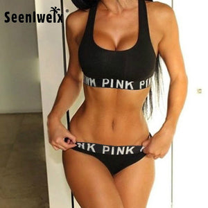 Two Pcs Sets Sexy Yoga Bra Sports Underwear Tracksuit for Women's Bra   Your Legging's Kingdom