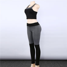 Women's Tracksuit Sexy Halter Yoga Bra + Sport Legging Tights Running Gym Fitness Patchwork Yoga Suit Women Sports Suit