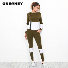 Woman Sport Set Tracksuits Two Pieces Yoga clothes Sportswear Comfortable Cut Out Sweatshirt for Running Fitness 2pcs Suit