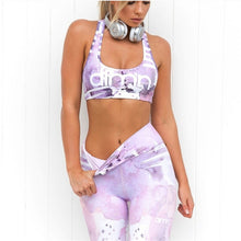 Yoga Set Floral Tracksuit Sexy Yoga Bra + Sport Legging Tights Running Gym Fitness printing Yoga Suit Women Sports Suit