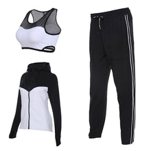Vansydical Women Running Suits Tracksuit Women 4pcs Gym Clothing Woman Sports Suits Yoga Legging Sport Bra Fitness Tights Female