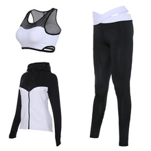 Vansydical Women Running Suits Tracksuit Women 4pcs Gym Clothing Woman Sports Suits Yoga Legging Sport Bra Fitness Tights Female
