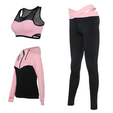 Vansydical Women Running Suits Tracksuit Women 4pcs Gym Clothing Woman Sports Suits Yoga Legging Sport Bra Fitness Tights Female
