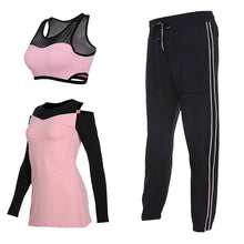 Vansydical Women Running Suits Tracksuit Women 4pcs Gym Clothing Woman Sports Suits Yoga Legging Sport Bra Fitness Tights Female