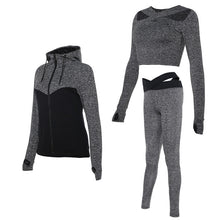 Vansydical Women Running Suits Tracksuit Women 4pcs Gym Clothing Woman Sports Suits Yoga Legging Sport Bra Fitness Tights Female