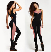 DANENJOY Women Yoga Jumpsuit Black Backless Sportwear Combinaison Fitness Running Gymnastics Clothing Bodysuit Sport Sets 2018