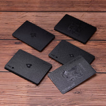 1 Set Plastic Waterproof Black Playing Cards Collection Black Diamond Poker Cards Creative Gift Standard Playing Cards