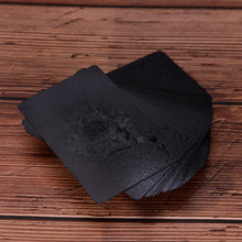 1 Set Plastic Waterproof Black Playing Cards Collection Black Diamond Poker Cards Creative Gift Standard Playing Cards
