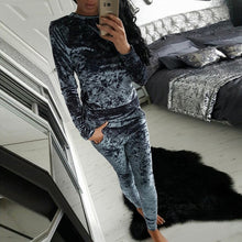 Autumn Winter Women Tracksuit Velvet Hoodies + Pants 2 PCS Sport Sets Female Velour Fitness Set Traning Exercise Gym Women Suits